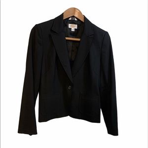 Talbots wool blazer black jacket
